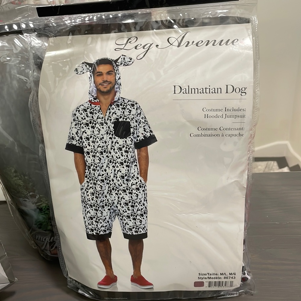 Dalmatian dog mens costume